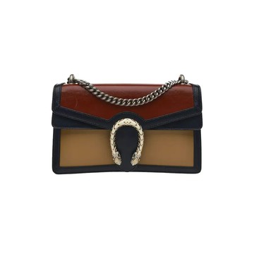 GUCCI 400249 DIONYSUS 真皮拼色酒神包鏈條包