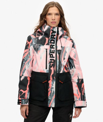 Superdry Women's Ultimate Freestyle Ski Jacket Pink Size: 4
