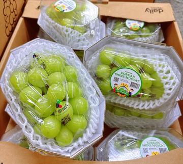 【帕查嬤嬤】????韓國 大果實 麝香葡萄 1+1盒 ｜韓國進口水果