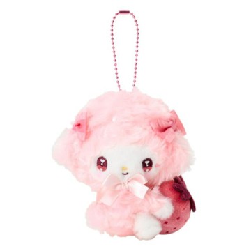 小禮堂 Sanrio 三麗鷗 x DOLLYMIX Piano 絨毛玩偶吊飾 抱草莓 (夢幻草莓蛋糕)