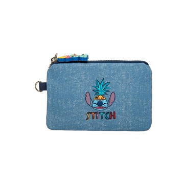 【Disney】星際寶貝史迪奇-票卡零錢包-藍 PTD23-E2-21BL｜限量出清‧售完不補聖誕交換禮物