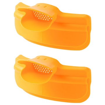 儀家生活館 耐熱防潑灑鍋嘴 液體導流器 TPR材質  黃色鴨嘴  2個