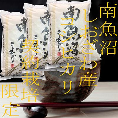 ふるさと納税 南魚沼市 生産者限定 契約栽培 南魚沼しおざわ産コシヒカリ 精米15Kg全6回