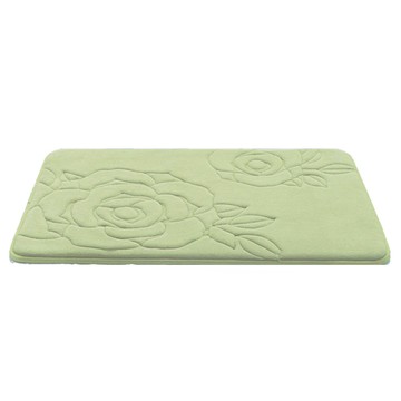 W&U 你我購物 玫瑰超細纖維止滑墊 加厚  60 x 40cm  蘋果綠  1個