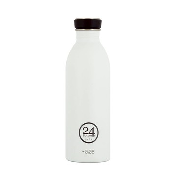 義大利 24Bottles 高耐磨輕量冷水瓶 500ml (冰雪白) 不鏽鋼水瓶 運動水瓶 水壺