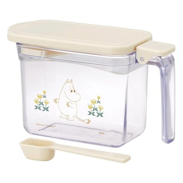Skater MOOMIN 塑膠透明調味料罐 附湯匙 15.8 x 6.8 x 9.4cm  380ml  1組