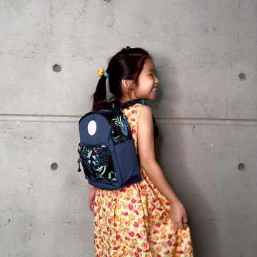 熱帶天堂鳥系列 休閒迷你兒童小背包-灰藍/熱帶藍(S號)