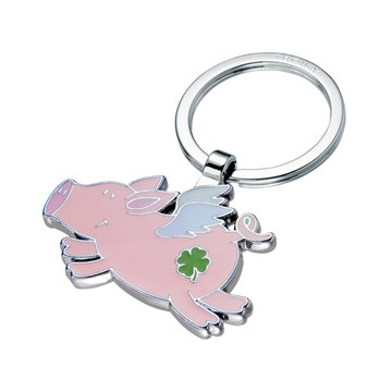 TROIKA LUCKY PIG 幸運豬金屬鑰匙圈 四葉草吊飾