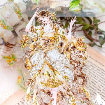 GL1286金合歡少女Vachellia farnesiana Girl/ 紙膠帶