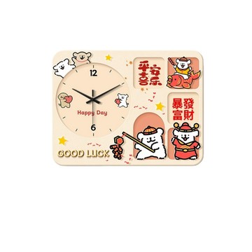 有框畫作 時鍾挂畫 線條小狗電表箱 裝飾畫帶鍾表 免打孔 遮擋配電箱 電閘盒蓋板  液壓款85*65cm