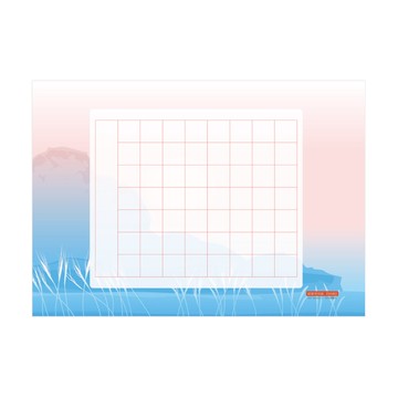 硬筆書寫作品紙 A4 遠山 橫式56格30入・厚磅紙・鋼筆可用