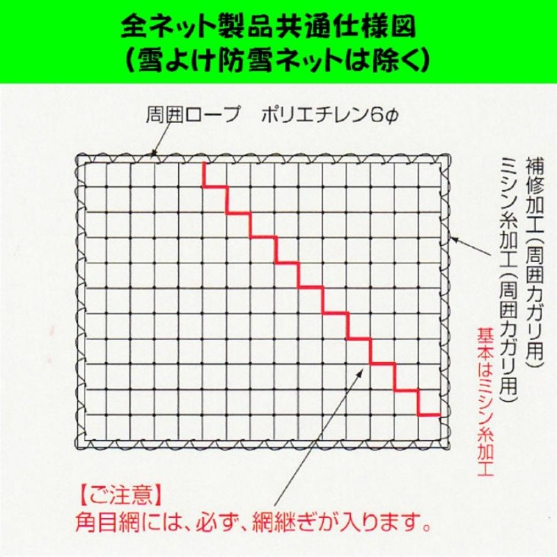 バレー・サッカー用防球ネット 強力タイプ 幅１３ｍ１ｃｍ〜１４ｍ×高