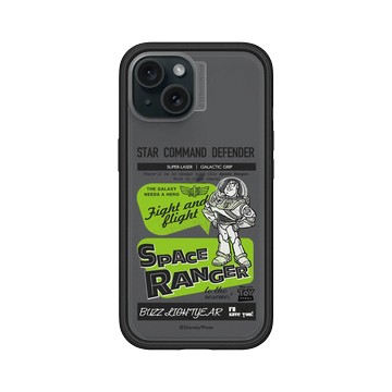 iPhone 15 Mod NX 黑 - 迪士尼-玩具總動員 Toy Story - 巴斯光年-美式風格