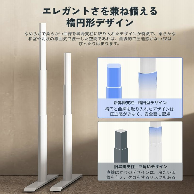 昇降デスク FlexiSpot E8 スタンディングデスク pcデスク 電動式