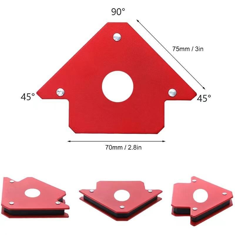 (A) 溶接 マグネット ホルダー 6個セット 強力 超強力 クランプ 固定 マルチ角度 対応 矢印 六角 三角 溶接補助 磁石 スチール コーナー