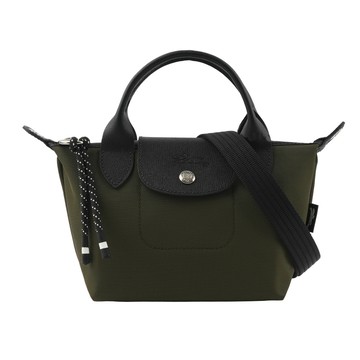 LONGCHAMP LE PLIAGE ENERGY 迷你再生帆布二用包/卡其綠
