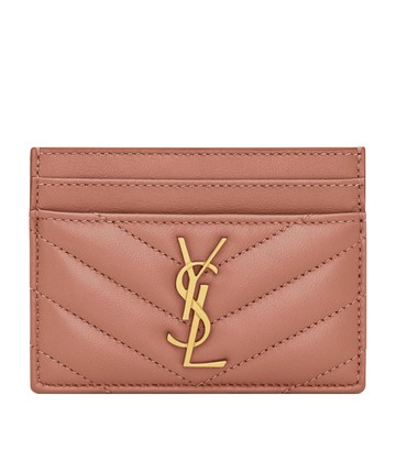 Saint Laurent Nappa Leather Cassandre Card Holder