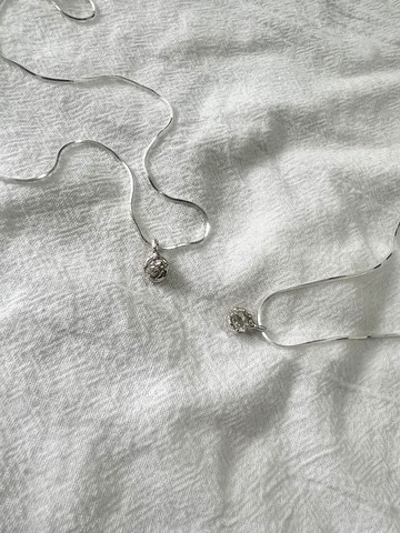 赫基蒙水晶 閃靈鑽 迷你墜 純銀項鍊