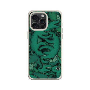 iPhone 15 Pro Max SolidX 貝殼灰 - 怪奇事物所 Incrediville - 肥尾鱷魚密集恐懼症