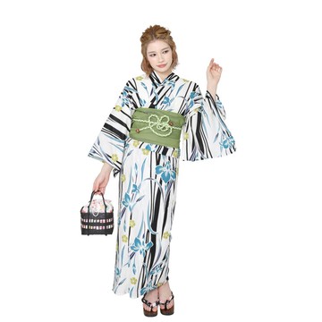 日本 和服 浴衣 女性 浴衣 腰帶 2件組 F Size x23F-06 yukata