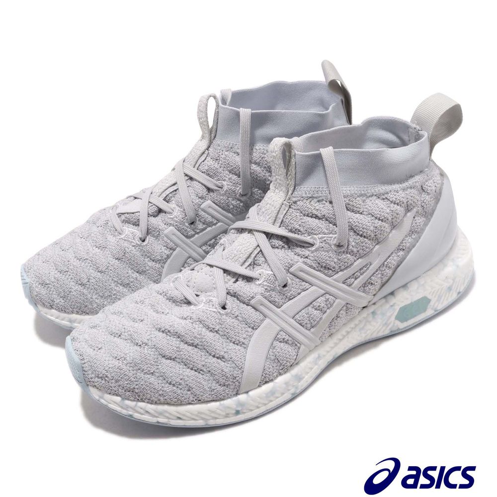 ASICS 慢跑鞋HyperGel-Kan 復古女鞋亞瑟士潑墨中底亞瑟膠襪套編織灰藍