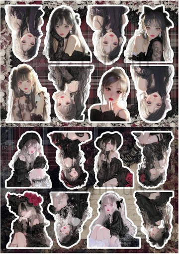 拼貼紙 設計紙 A4 材質紙 拼貼素材 組 人物 紙品 紙藝用紙 材質紙 女孩 時尚