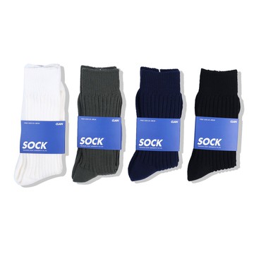 【CLAN】Stripe Socks 粗針織條紋 粗織襪 基礎長襪 毛巾底 厚長襪 條紋襪 毛巾襪 襪子 堆疊中長襪