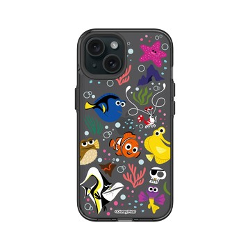 iPhone 15 Clear 酷墨灰 - 迪士尼-皮克斯 PIXAR - 海底總動員 - 角色集合