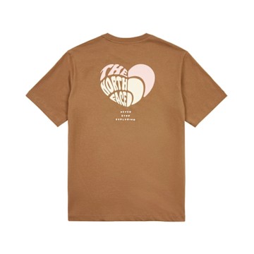 The North Face 純棉心型LOGO 男短袖上衣-棕色U RLX VDAY S/S TEE GRAPHIC - AP -NF0A8D7U6IH