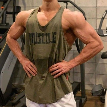 【夏季】健身背心男 運動訓練背心 跑步彈力打底衫棉質透氣顯肌肉無袖t恤男裝坦克男加肥加大汗衫大碼背心