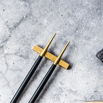 ins日式金色不銹鋼筷子架筷托消毒碗筷子架日式料理餐廳