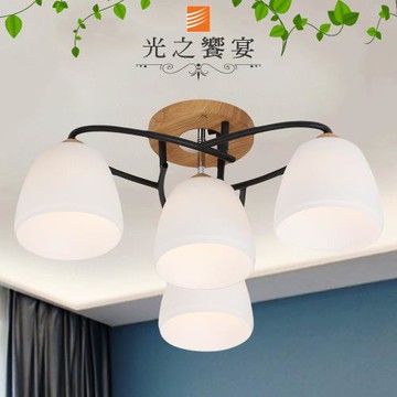 【光之饗宴】細緻3+1燈半吸頂燈