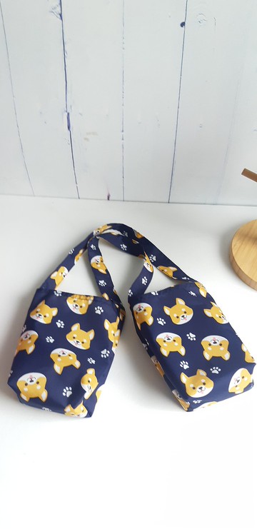 柴犬2用環保防水飲料袋 有3色 2杯裝1杯裝一般尺寸冰壩杯尺寸