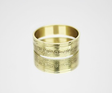 孟加拉國硬幣戒指 1 taka 1996-2003 男士硬幣戒指 女士硬幣戒指