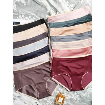 外貿高端進口中腰冰絲無痕莫代爾石墨烯襠抗菌三角褲頭內褲女舒適