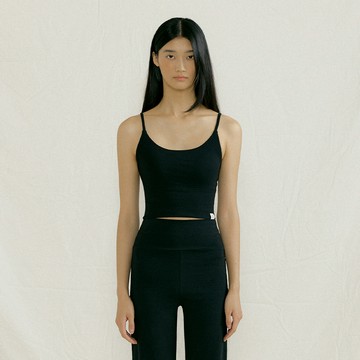 韓國 Front2line Dina 瑜珈胸墊短背心 黑色 - S