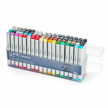日本原裝進口 COPIC  classic 經典 72B 第一代  set B 方桿麥克筆  72色/ 盒裝 (原廠公司貨)｜領券最高折$220