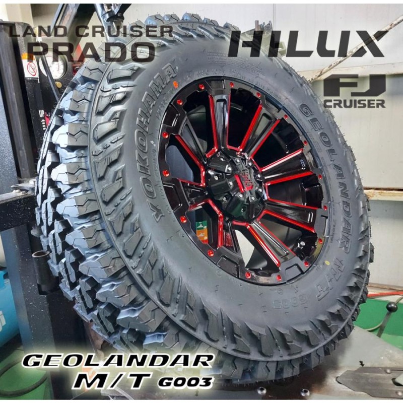 プラド ハイラックス サーフ FJクルーザー H3 17インチ LEXXEL DeathRock デスロック ヨコハマ ジオランダー MT G003  265/70R17 285/70R17 | LINEショッピング