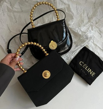 中古包 CELINE 思琳 壓紋星球金珠手提Kelly