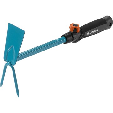 【GARDENA 景觀園藝】 組合式雙頭二爪鋼鋤5cm 8913