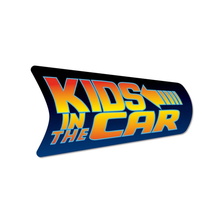 KIDS IN CAR ステッカー バックトゥザフューチャー風 子どもが乗ってます キッズインカー 車 シール 映画 パロディ 通販  LINEポイント最大0.5%GET LINEショッピング