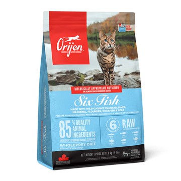 【Orijen 歐睿健】無穀貓飼料1.8Kg-六種鮮魚貓