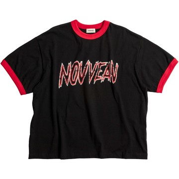 NOUVEAU NVT25105 BOXY BLOODY RINGER TEE 短T (黑色)