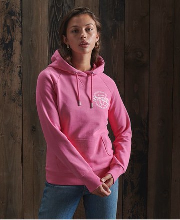Superdry Women's Women's 70s Classic Hoodie Pink / Marne Pink - Size: 6 Size: 2