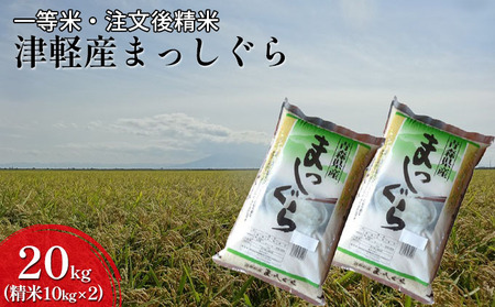 一等米 津軽産まっしぐら20kg（精米10kg×2）　