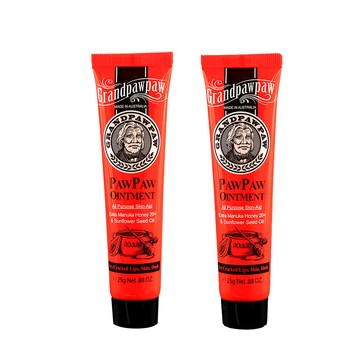 【澳洲Grandpawpaw 】木瓜軟膏含曼努考蜂蜜葵花籽油(2入組 25g/條)