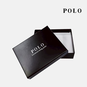 【Lisanza King POLO】品牌包裝禮盒 男夾 男短夾 真皮短夾 ※不含內容物