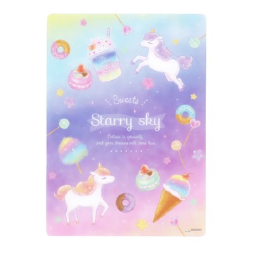 sun-star 星空獨角獸 卡通墊板 日本製造  多色  180 x 250 x 0.6 mm  星空獨角獸 多色