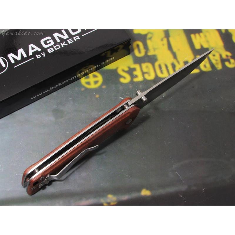 ボーカー マグナム 01MB723 ストレート ブラザーウッド 折り畳みナイフ BOKER Magnum Straight Brother Wood folding knife