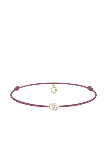 Courbet - 18kt recycled yellow gold laboratory-grown diamond Let's Commit cord bracelet - women - Diamond/18kt Recycled Gold/Recycled Polyester - O...